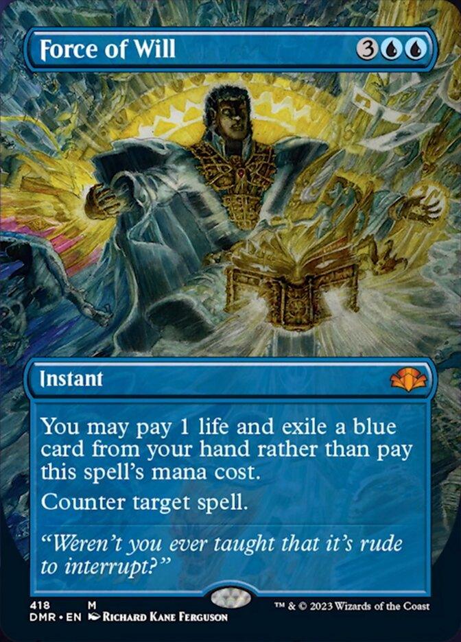 Force of Will (Borderless Alternate Art) [Dominaria Remastered] - La Boîte Mystère ( The Mystery Box)