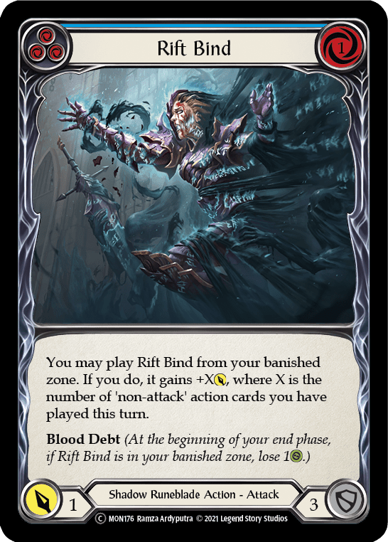 Rift Bind (Blue) [U-MON176-RF] Unlimited Rainbow Foil - La Boîte Mystère ( The Mystery Box)