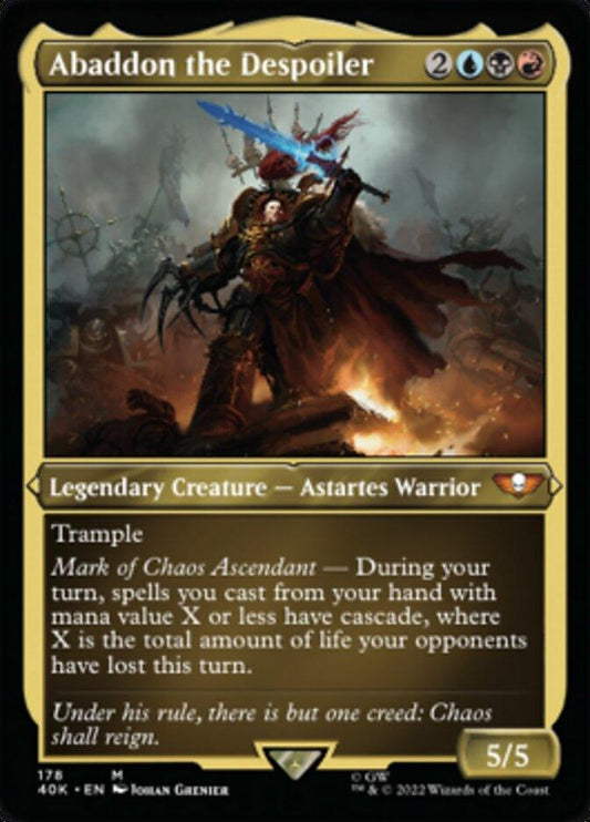 Abaddon the Despoiler (Display Commander) (Surge Foil) [Universes Beyond: Warhammer 40,000] - La Boîte Mystère ( The Mystery Box)