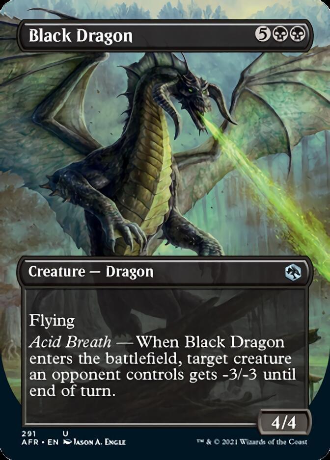 Black Dragon (Borderless Alternate Art) [Dungeons & Dragons: Adventures in the Forgotten Realms] - La Boîte Mystère ( The Mystery Box)