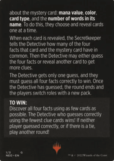 Booster Sleuth (Magic Minigame) [Kamigawa: Neon Dynasty Minigame] - La Boîte Mystère ( The Mystery Box)