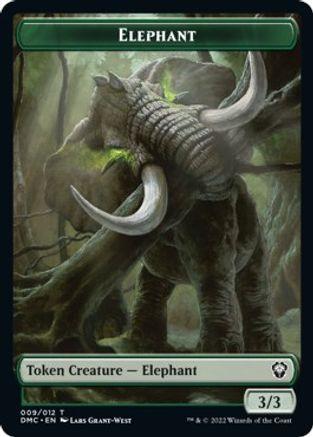 Elephant // Treasure Double-sided Token [Dominaria United Commander Tokens] - La Boîte Mystère ( The Mystery Box)