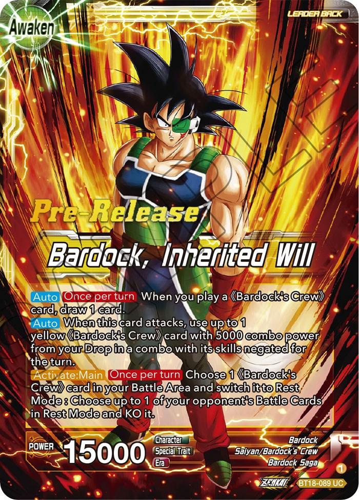 Bardock's Crew // Bardock, Inherited Will (BT18-089) [Dawn of the Z-Legends Prerelease Promos] - La Boîte Mystère ( The Mystery Box)