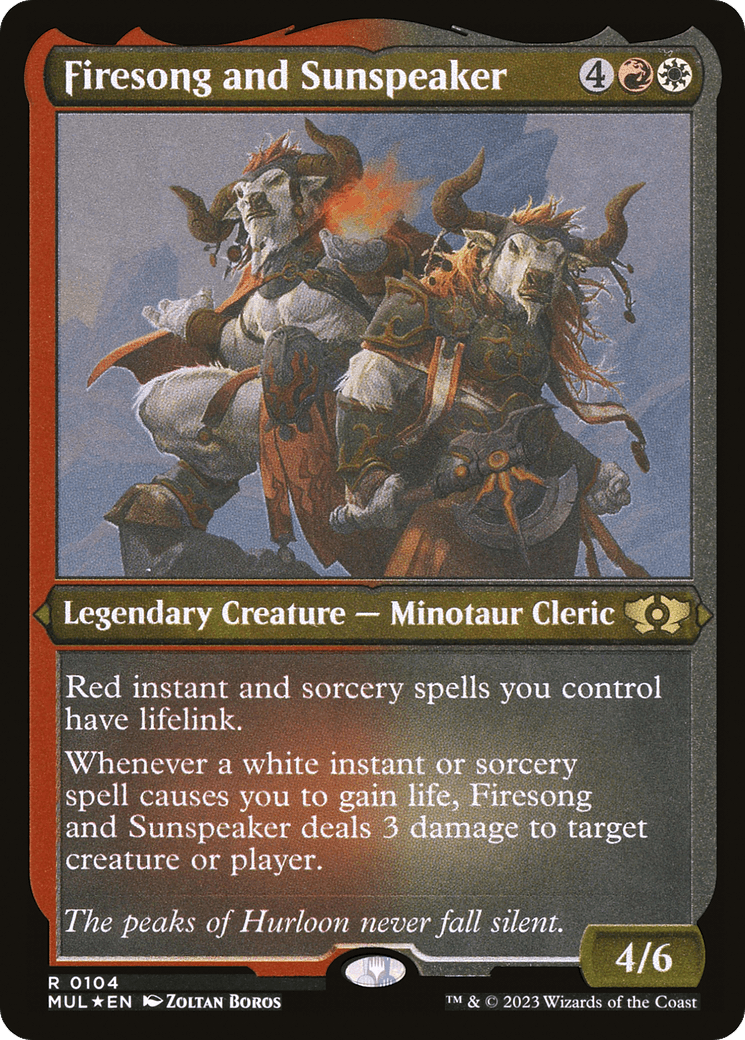 Firesong and Sunspeaker (Foil Etched) [Multiverse Legends] - La Boîte Mystère ( The Mystery Box)