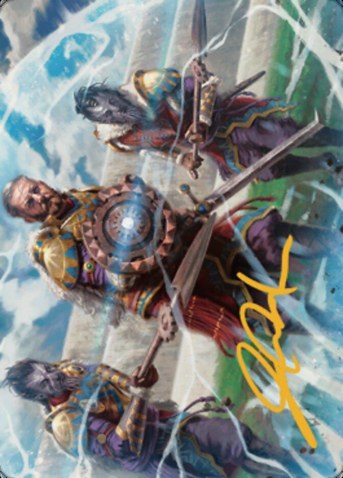 Argivian Phalanx Art Card (Gold-Stamped Signature) [Dominaria United Art Series] - La Boîte Mystère ( The Mystery Box)