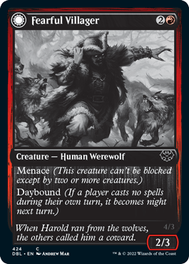 Fearful Villager // Fearsome Werewolf [Innistrad: Double Feature] - La Boîte Mystère ( The Mystery Box)