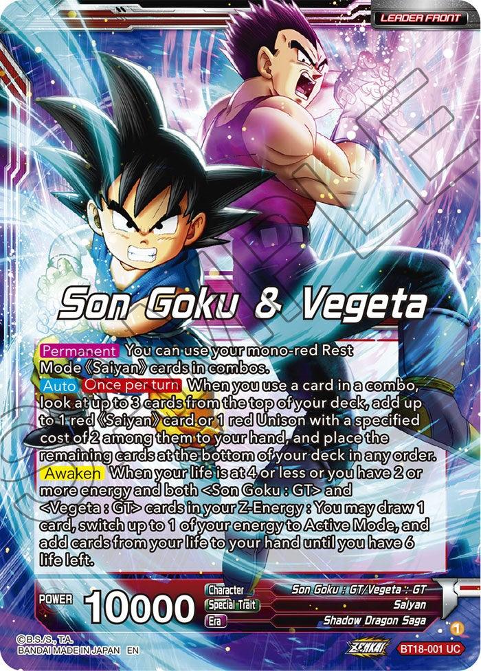 Son Goku & Vegeta // SS4 Son Goku & SS4 Vegeta, In It Together (BT18-001) [Dawn of the Z-Legends Prerelease Promos] - La Boîte Mystère ( The Mystery Box)