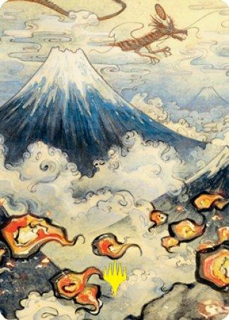 Mountain Art Card (Gold-Stamped Signature) [Kamigawa: Neon Dynasty Art Series] - La Boîte Mystère ( The Mystery Box)