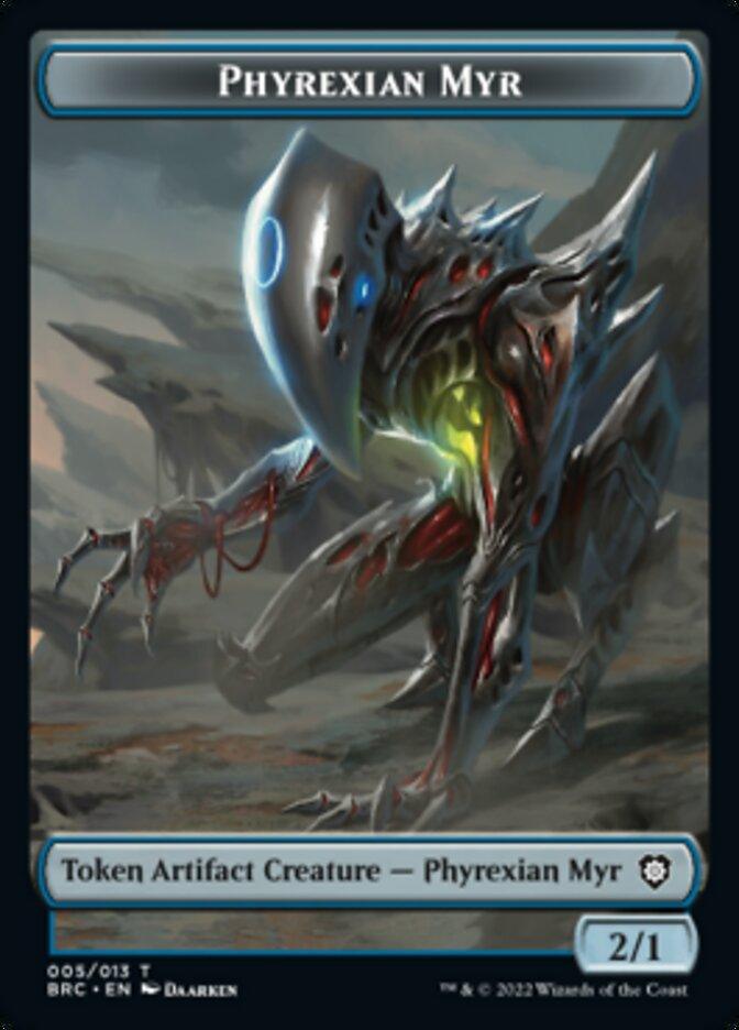 Construct (008) // Phyrexian Myr Double-Sided Token [The Brothers' War Commander Tokens] - La Boîte Mystère ( The Mystery Box)