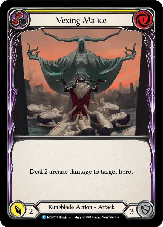 Vexing Malice (Yellow) [MON233-RF] 1st Edition Rainbow Foil - La Boîte Mystère ( The Mystery Box)