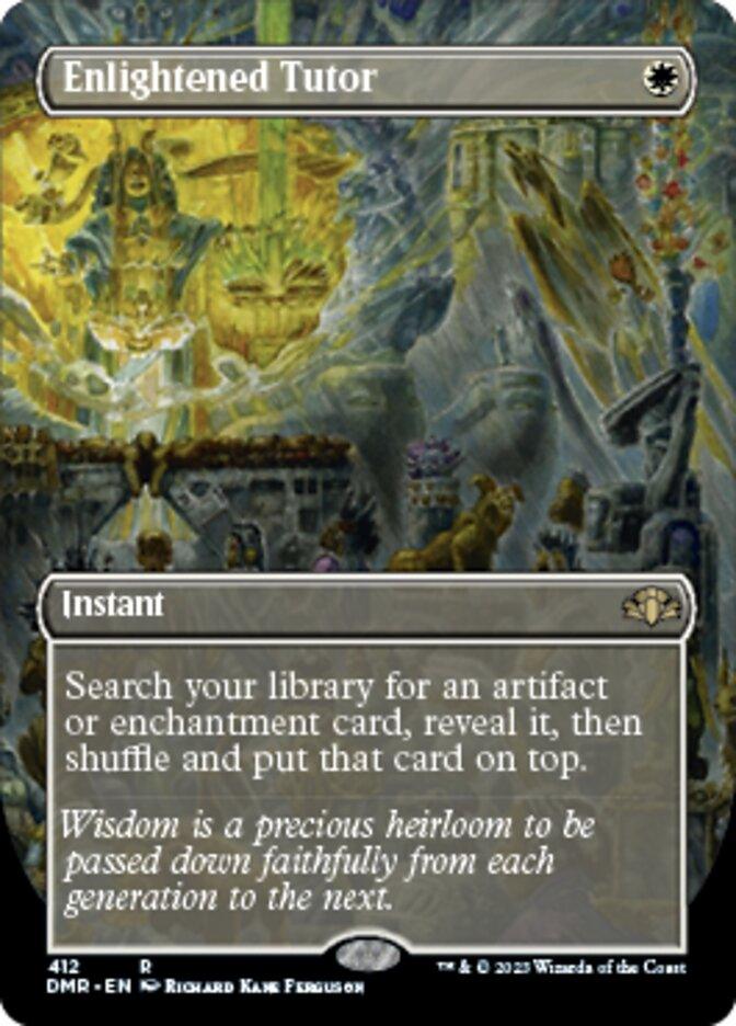 Enlightened Tutor (Borderless Alternate Art) [Dominaria Remastered] - La Boîte Mystère ( The Mystery Box)