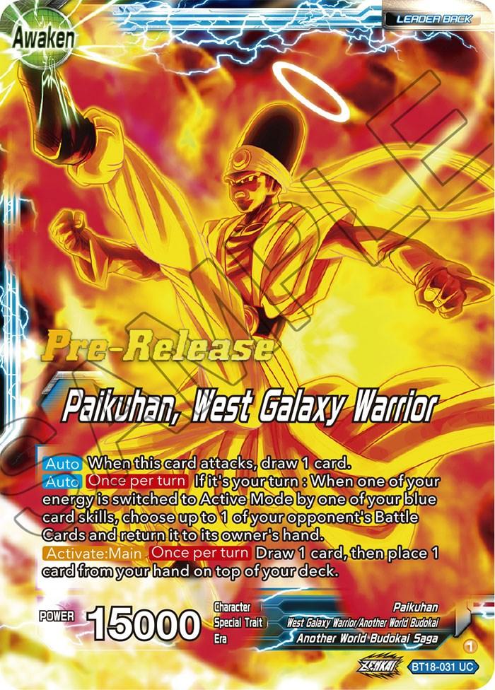 Paikuhan // Paikuhan, West Galaxy Warrior (BT18-031) [Dawn of the Z-Legends Prerelease Promos] - La Boîte Mystère ( The Mystery Box)