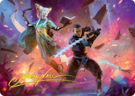 Explosive Entry Art Card (Gold-Stamped Signature) [Kamigawa: Neon Dynasty Art Series] - La Boîte Mystère ( The Mystery Box)