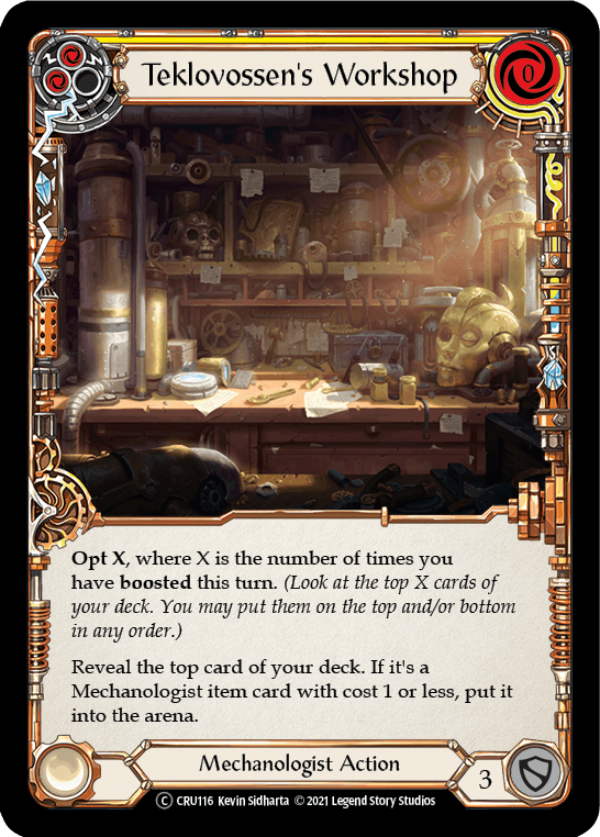 Teklovossen's Workshop (Yellow) [U-CRU116-RF] Unlimited Rainbow Foil - La Boîte Mystère ( The Mystery Box)