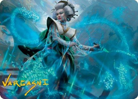 Bearer of Memory Art Card (Gold-Stamped Signature) [Kamigawa: Neon Dynasty Art Series] - La Boîte Mystère ( The Mystery Box)