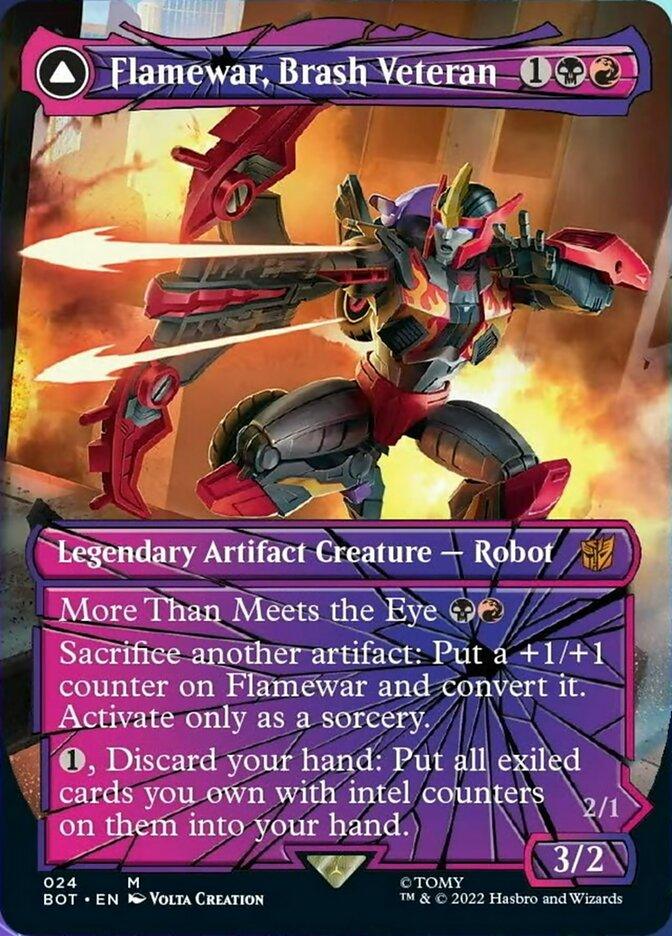 Flamewar, Brash Veteran // Flamewar, Streetwise Operative (Shattered Glass) [Universes Beyond: Transformers] - La Boîte Mystère ( The Mystery Box)