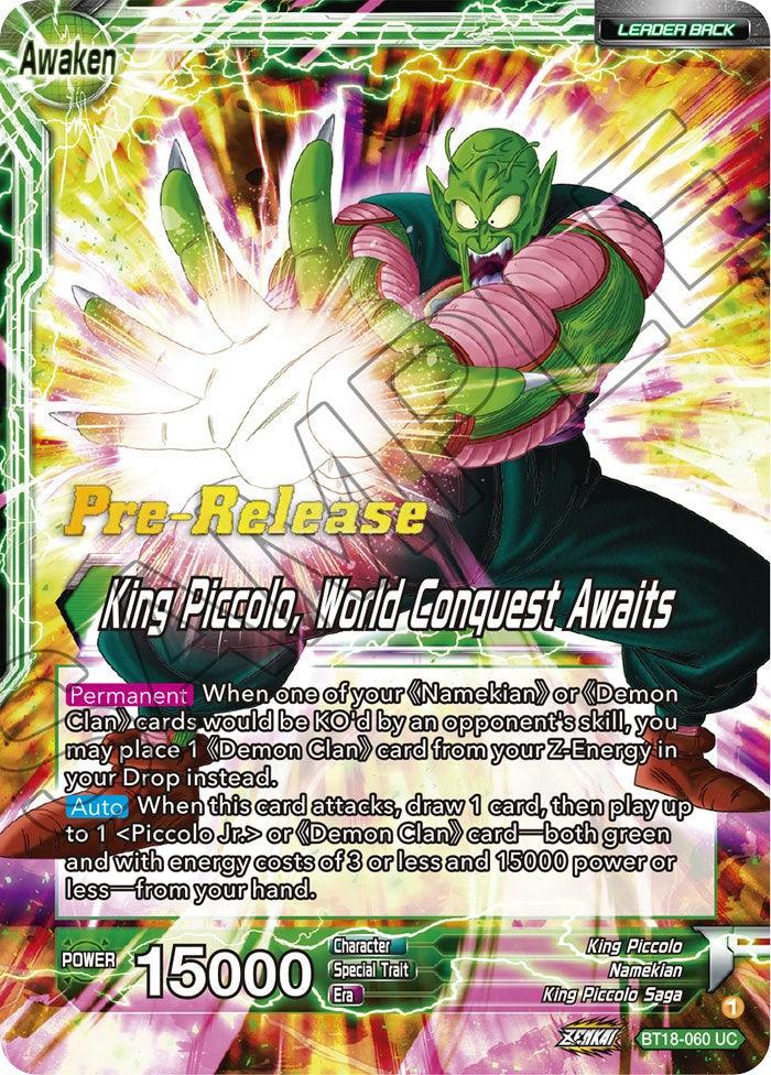 King Piccolo // King Piccolo, World Conquest Awaits (BT18-060) [Dawn of the Z-Legends Prerelease Promos] - La Boîte Mystère ( The Mystery Box)