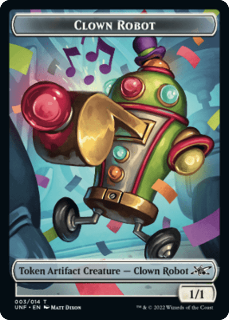 Clown Robot (003) // Storm Crow Double-sided Token [Unfinity Tokens] - La Boîte Mystère ( The Mystery Box)