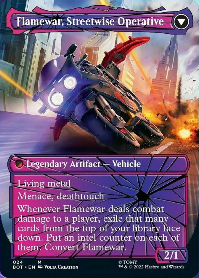 Flamewar, Brash Veteran // Flamewar, Streetwise Operative (Shattered Glass) [Universes Beyond: Transformers] - La Boîte Mystère ( The Mystery Box)