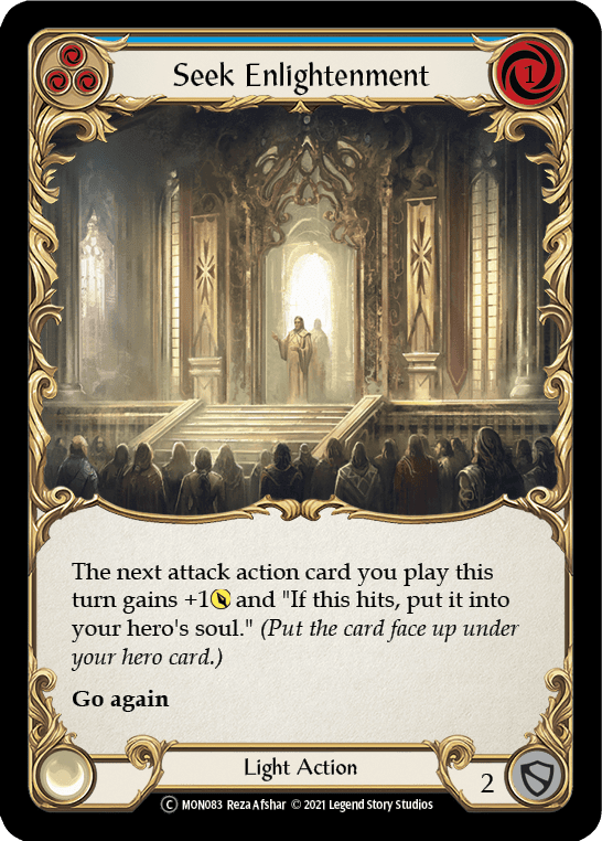 Seek Enlightenment (Blue) [U-MON083-RF] Unlimited Rainbow Foil - La Boîte Mystère ( The Mystery Box)