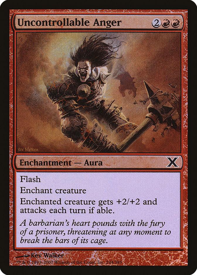 Uncontrollable Anger (Premium Foil) [Tenth Edition] - La Boîte Mystère ( The Mystery Box)