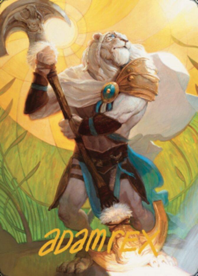 Ajani, Sleeper Agent Art Card (Gold-Stamped Signature) [Dominaria United Art Series] - La Boîte Mystère ( The Mystery Box)