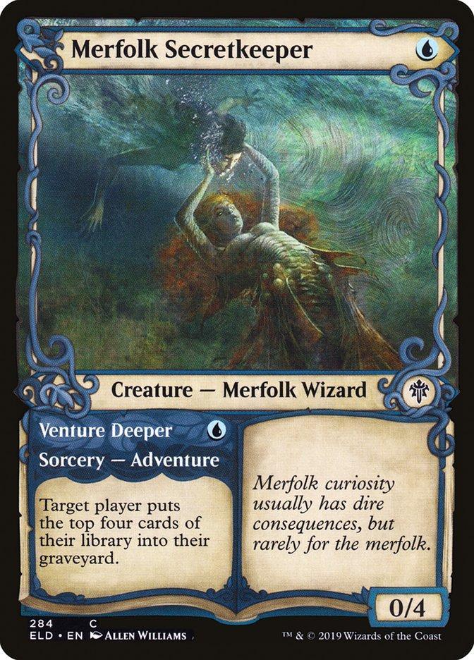 Merfolk Secretkeeper // Venture Deeper (Showcase) [Throne of Eldraine] - La Boîte Mystère ( The Mystery Box)