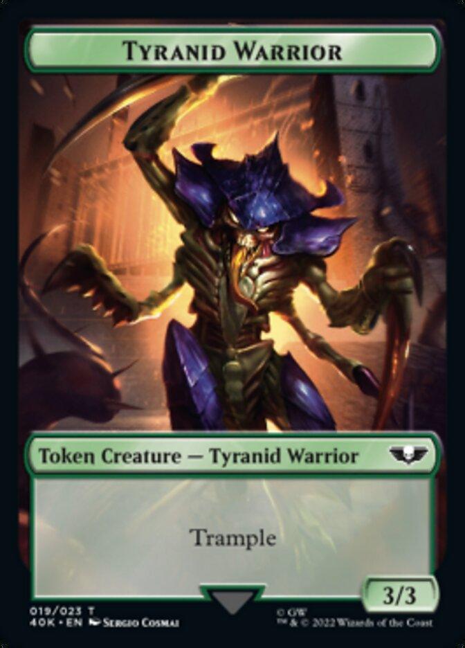 Tyranid (017) // Tyranid Warrior Double-sided Token (Surge Foil) [Universes Beyond: Warhammer 40,000 Tokens] - La Boîte Mystère ( The Mystery Box)
