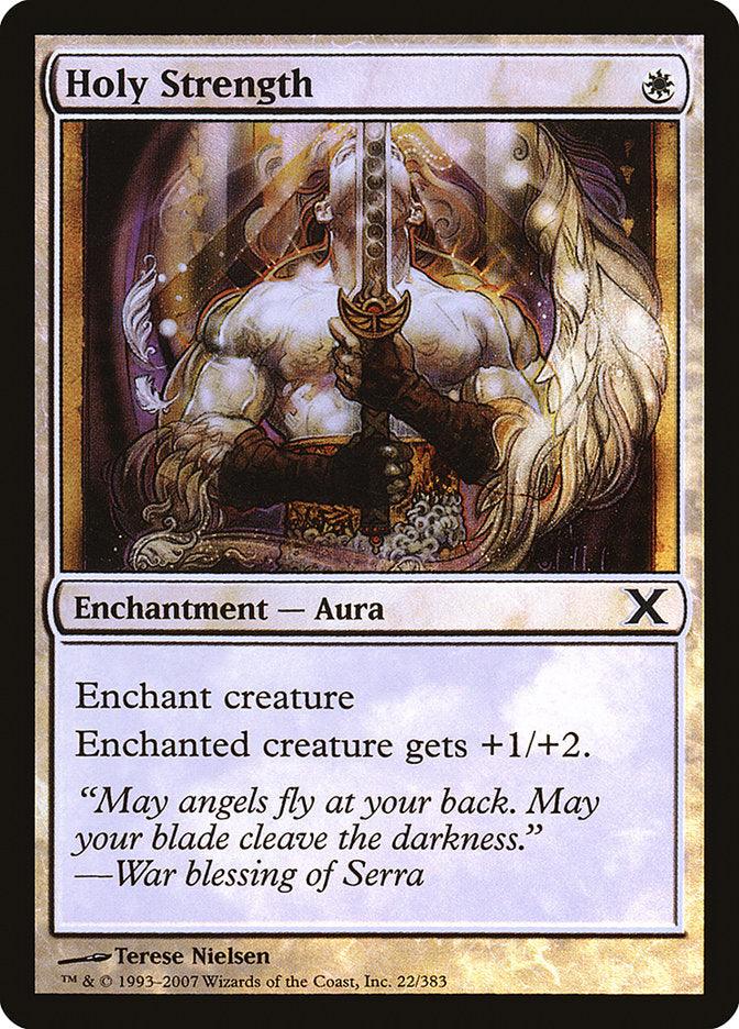 Holy Strength (Premium Foil) [Tenth Edition] - La Boîte Mystère ( The Mystery Box)