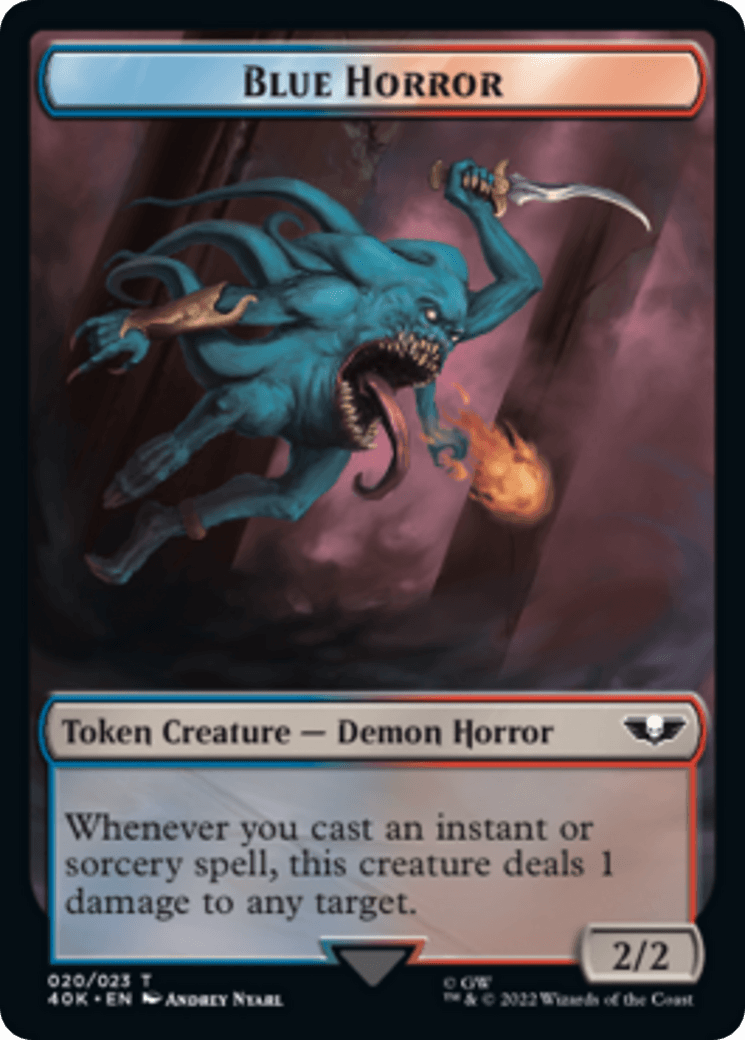 Spawn // Blue Horror (Surge Foil) [Universes Beyond: Warhammer 40,000 Tokens] - La Boîte Mystère ( The Mystery Box)