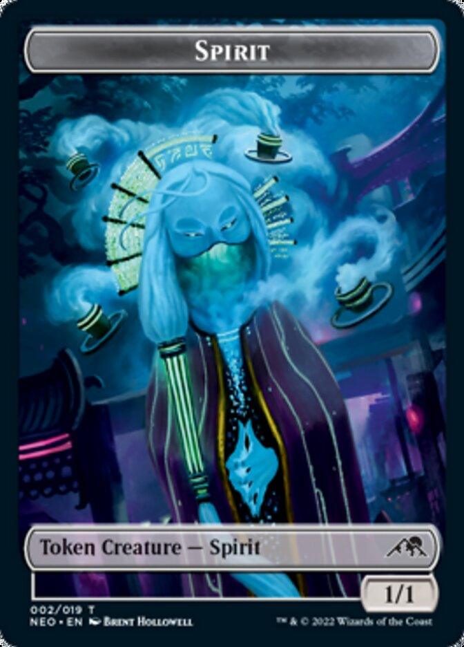 Spirit (002) // Treasure Double-sided Token [Kamigawa: Neon Dynasty Tokens] - La Boîte Mystère ( The Mystery Box)