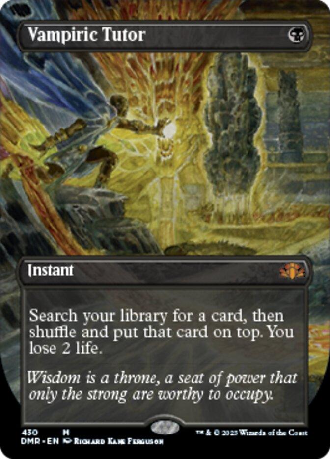 Vampiric Tutor (Borderless Alternate Art) [Dominaria Remastered] - La Boîte Mystère ( The Mystery Box)