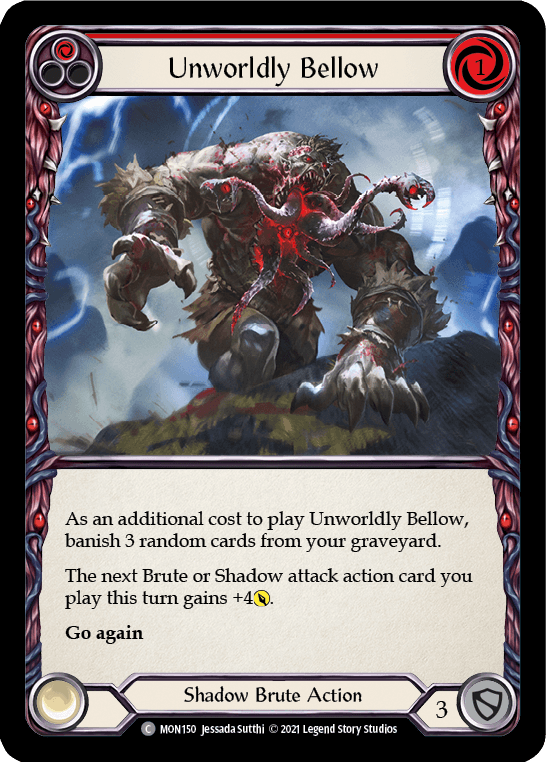 Unworldy Bellow (Red) [MON150] 1st Edition Normal - La Boîte Mystère ( The Mystery Box)