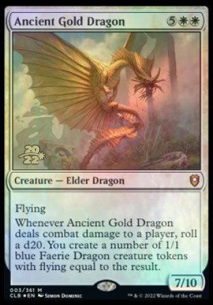 Ancient Gold Dragon [Commander Legends: Battle for Baldur's Gate Prerelease Promos] - La Boîte Mystère ( The Mystery Box)