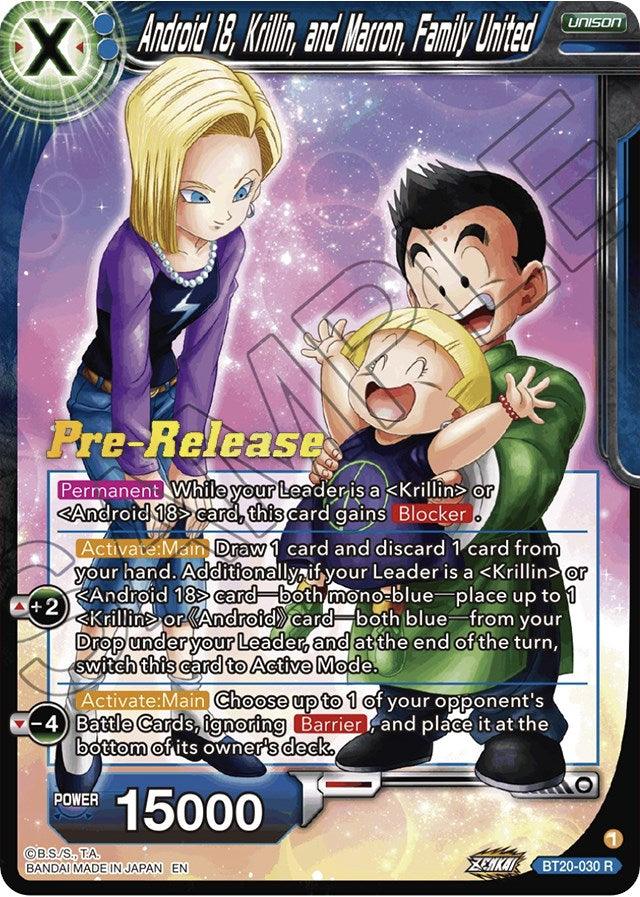 Android 18, Krillin, and Maron, Family United (BT20-030) [Power Absorbed Prerelease Promos] - La Boîte Mystère ( The Mystery Box)