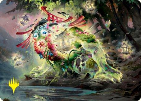 Go-Shintai of Life's Origin Art Card (Gold-Stamped Signature) [Kamigawa: Neon Dynasty Art Series] - La Boîte Mystère ( The Mystery Box)
