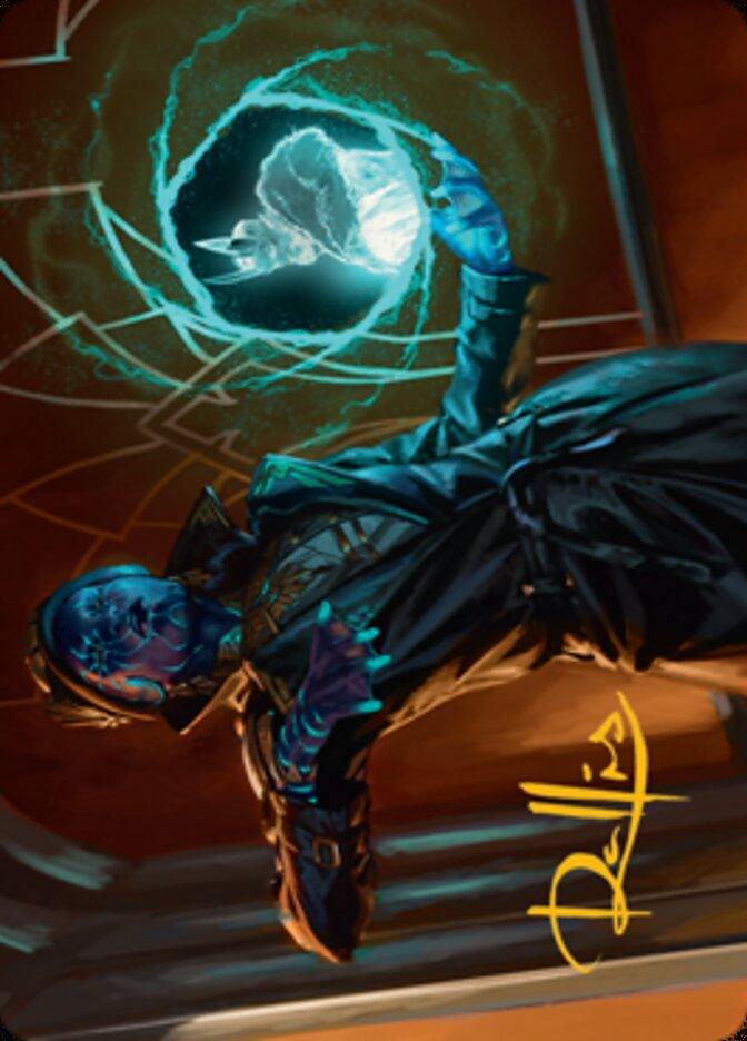 Kamiz, Obscura Oculus Art Card (Gold-Stamped Signature) [Streets of New Capenna Art Series] - La Boîte Mystère ( The Mystery Box)