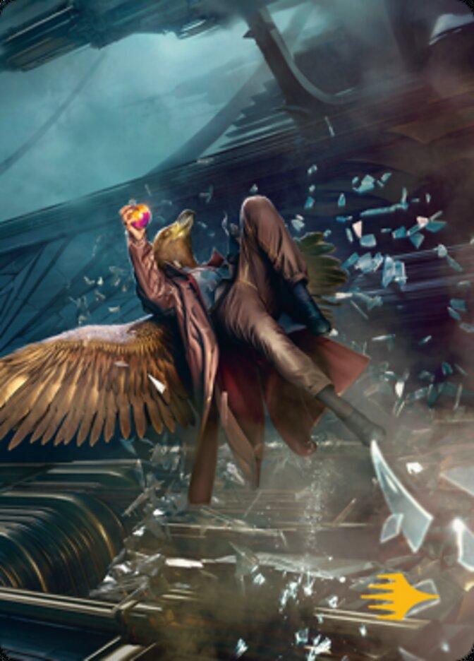 Skyway Robber Art Card (Gold-Stamped Signature) [Streets of New Capenna Art Series] - La Boîte Mystère ( The Mystery Box)