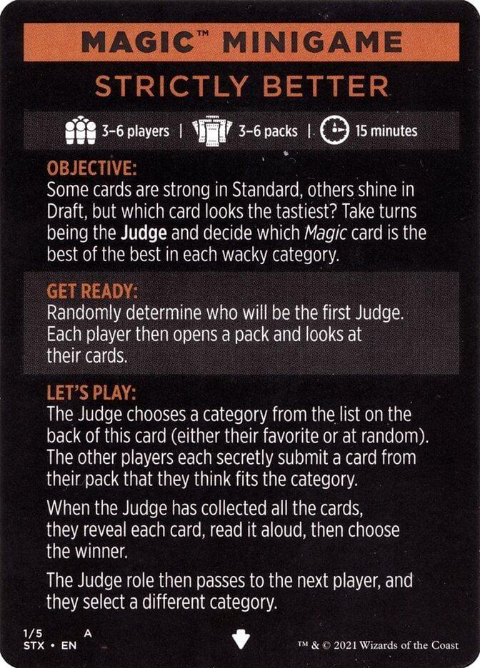 Strictly Better (Magic Minigame) [Strixhaven: School of Mages Minigame] - La Boîte Mystère ( The Mystery Box)