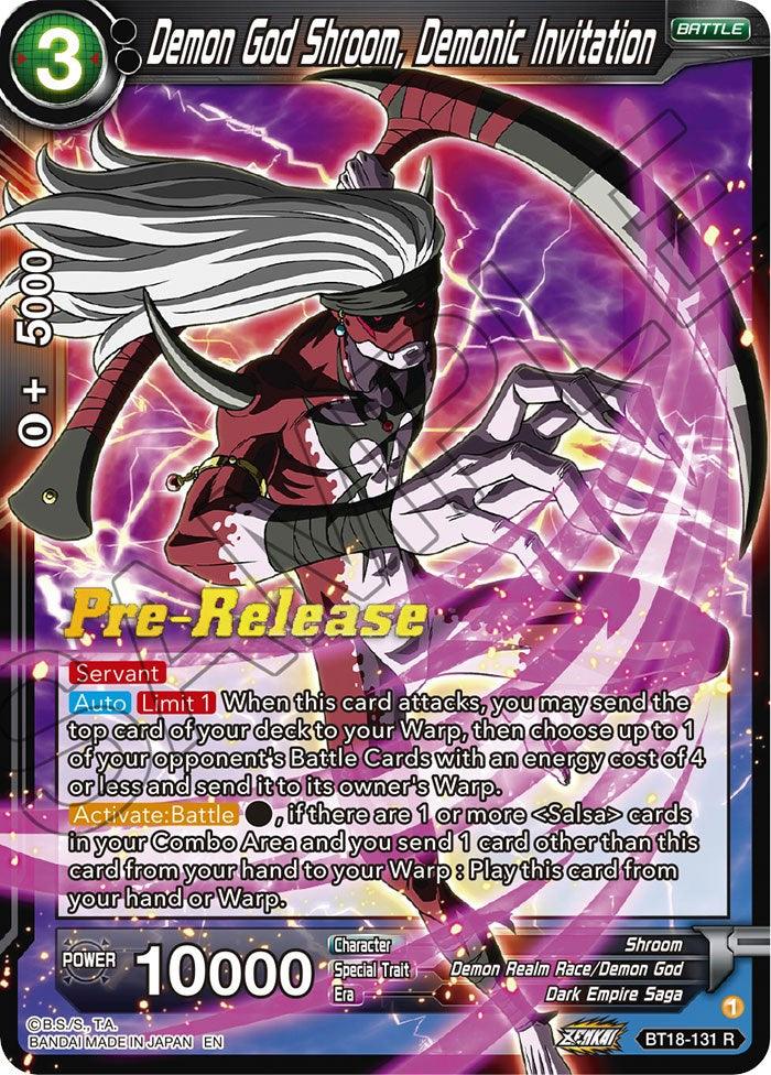 Demon God Shroom, Demonic Invitation (BT18-131) [Dawn of the Z-Legends Prerelease Promos] - La Boîte Mystère ( The Mystery Box)