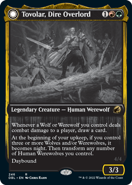 Tovolar, Dire Overlord // Tovolar, the Midnight Scourge [Innistrad: Double Feature] - La Boîte Mystère ( The Mystery Box)