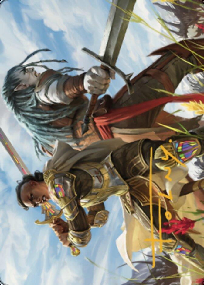 Join Forces Art Card (Gold-Stamped Signature) [Dominaria United Art Series] - La Boîte Mystère ( The Mystery Box)