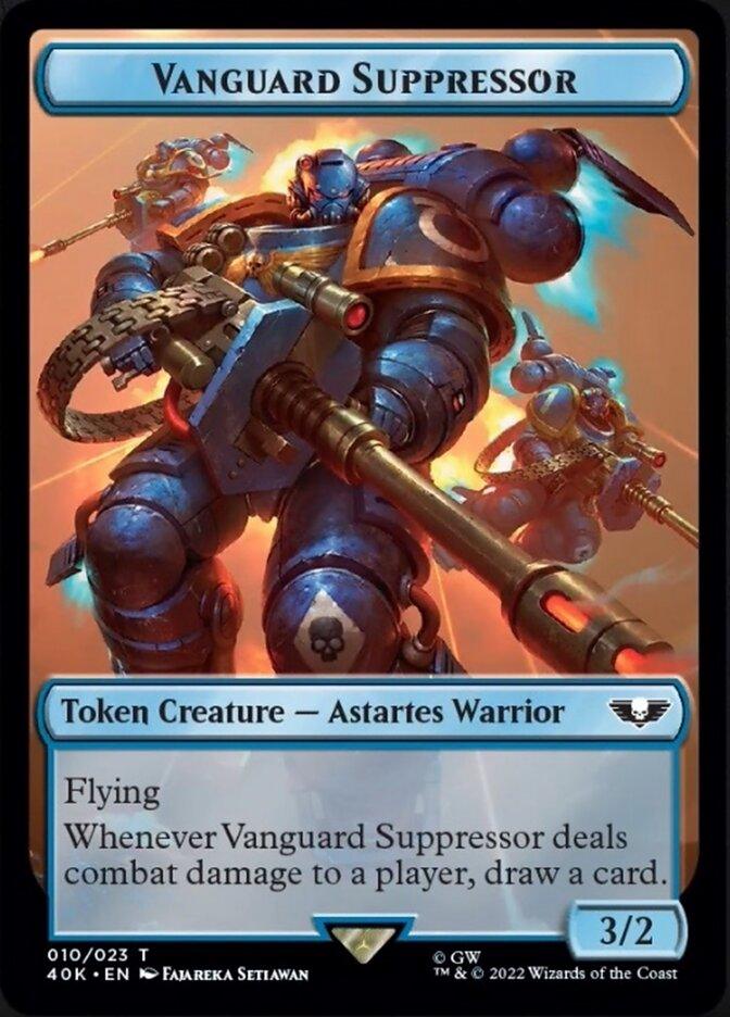 Soldier (004) // Vanguard Suppressor Double-sided Token (Surge Foil) [Universes Beyond: Warhammer 40,000 Tokens] - La Boîte Mystère ( The Mystery Box)