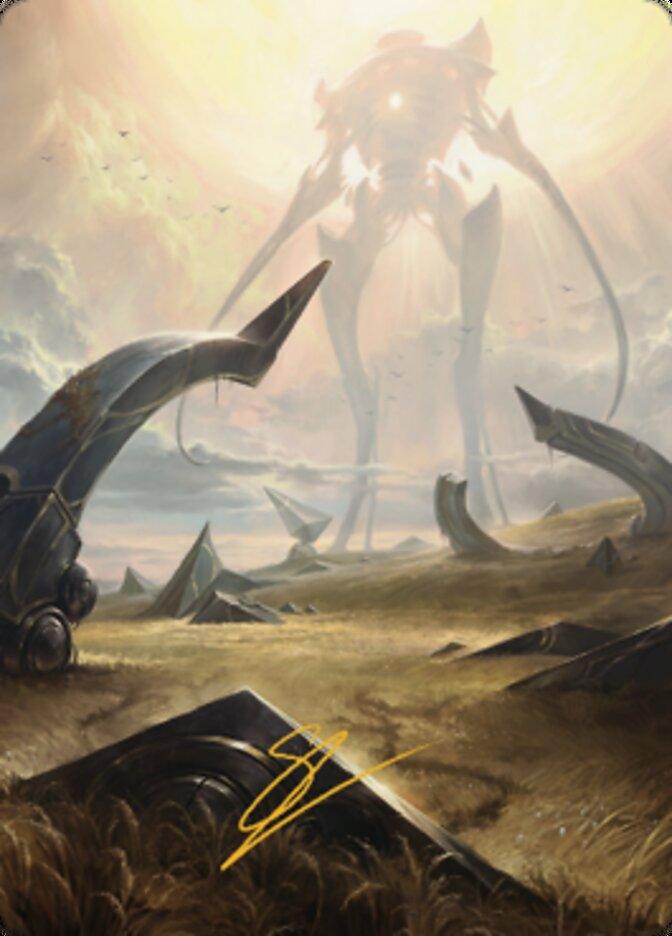 Plains (1) Art Card (Gold-Stamped Signature) [The Brothers' War Art Series] - La Boîte Mystère ( The Mystery Box)