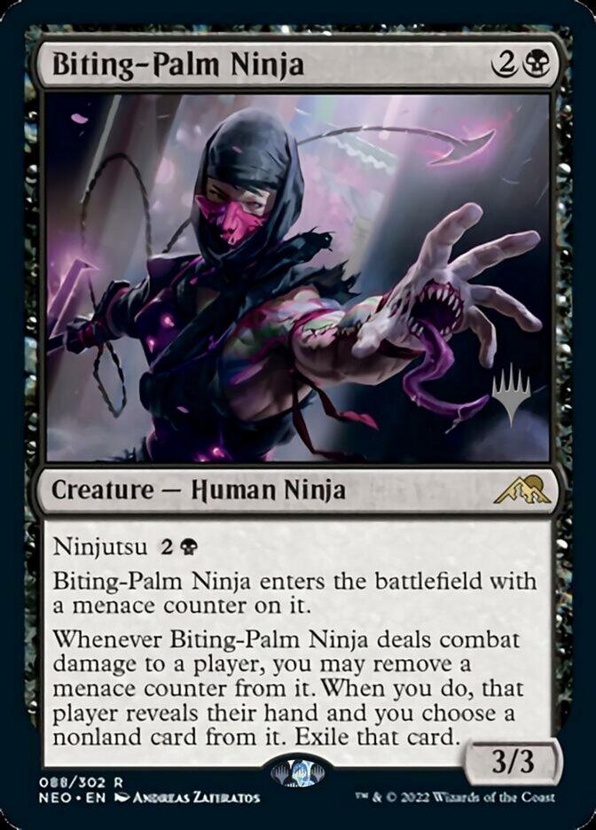 Biting-Palm Ninja (Promo Pack) [Kamigawa: Neon Dynasty Promos] - La Boîte Mystère ( The Mystery Box)