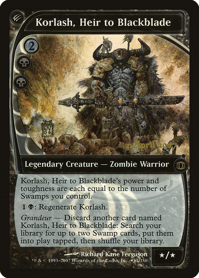 Korlash, Heir to Blackblade [Future Sight Promos] - La Boîte Mystère ( The Mystery Box)