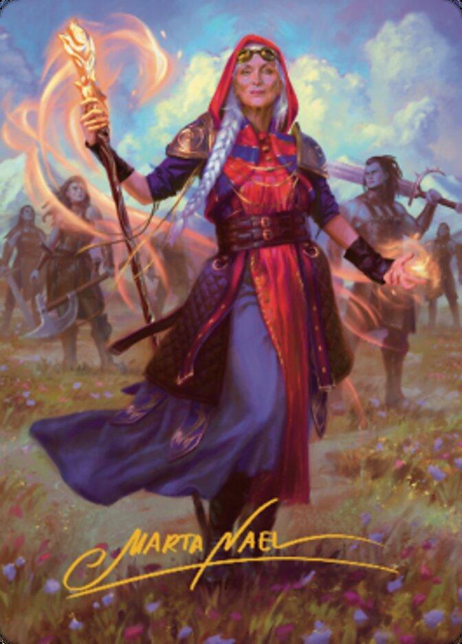 Jaya, Fiery Negotiator Art Card 1 (Gold-Stamped Signature) [Dominaria United Art Series] - La Boîte Mystère ( The Mystery Box)