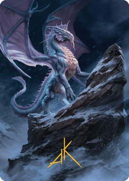 Ancient Silver Dragon Art Card (06) (Gold-Stamped Signature) [Commander Legends: Battle for Baldur's Gate Art Series] - La Boîte Mystère ( The Mystery Box)