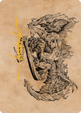 Miirym, Sentinel Wyrm Art Card (Gold-Stamped Signature) [Commander Legends: Battle for Baldur's Gate Art Series] - La Boîte Mystère ( The Mystery Box)