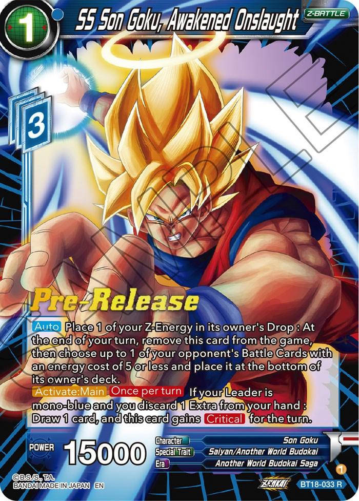 SS Son Goku, Awakened Onslaught (BT18-033) [Dawn of the Z-Legends Prerelease Promos] - La Boîte Mystère ( The Mystery Box)